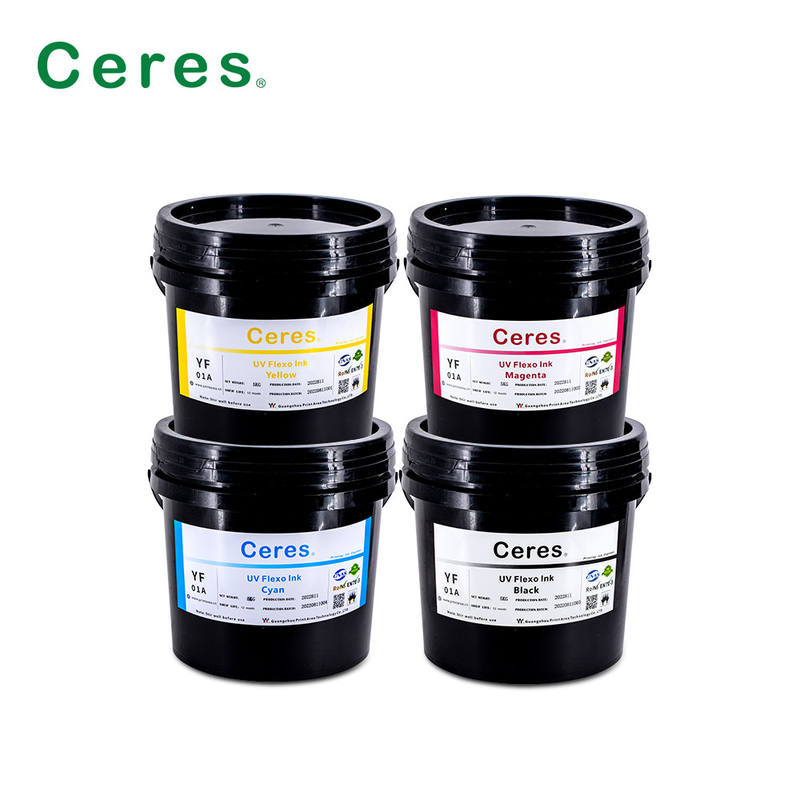 UV Flexo Ink CMYK And Panton Colors For Label Printing (Tynki UV Flexo CMYK i kolory Panton do drukowania etykiet)