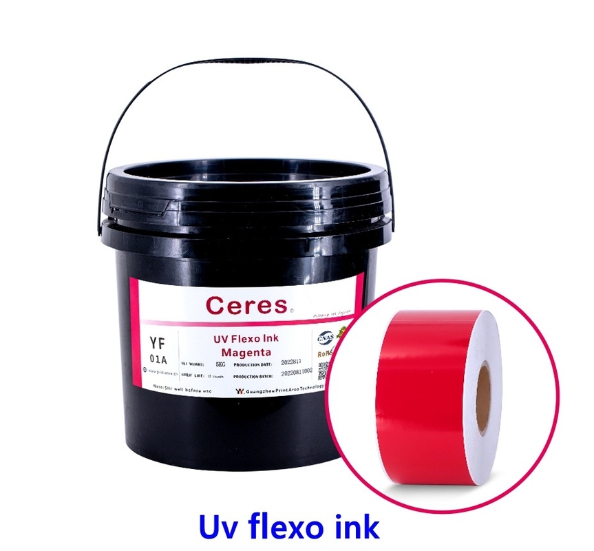 UV Flexo Ink CMYK And Panton Colors For Label Printing (Tynki UV Flexo CMYK i kolory Panton do drukowania etykiet)