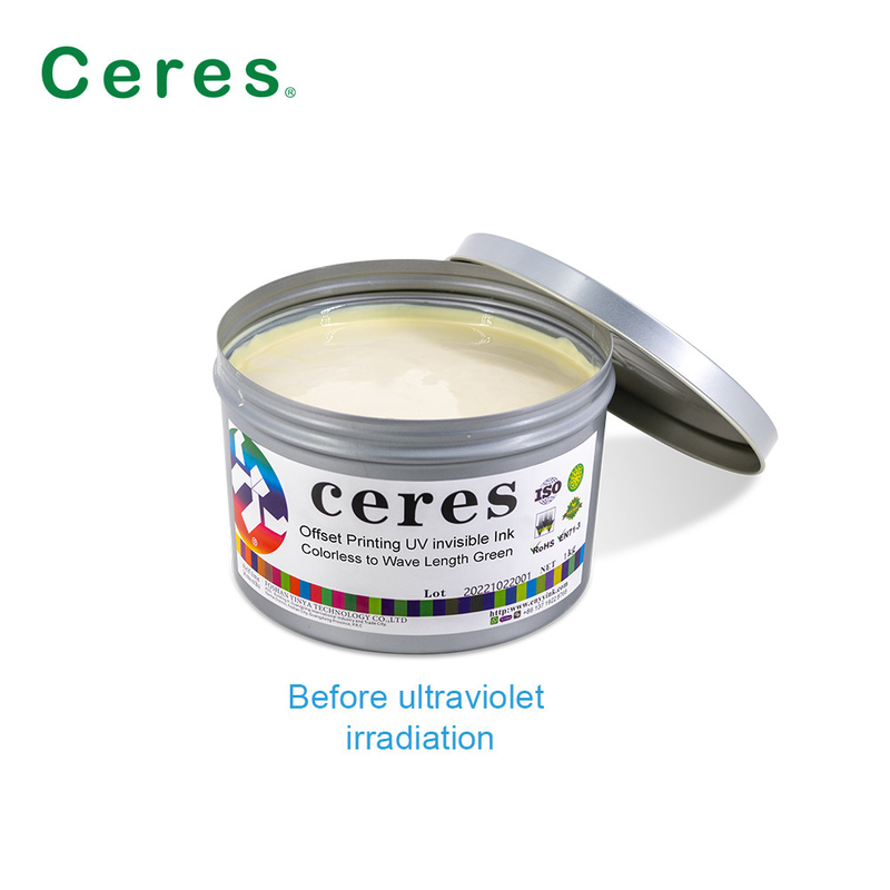 800nm Ceres UV Invisible Ink Bezbarwne Do Zielonych Normalne Suche
