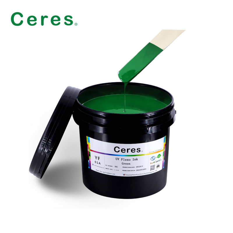 Rohs Green UV Flexo Ink Kolor Panton dla papieru i tworzyw sztucznych