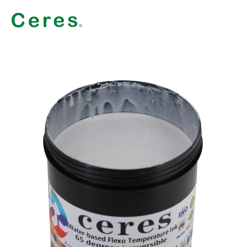 65 stopni Security Printing Ink Bezbarwny Do Czarnego Woda na Bazie Flexo Nieodwracalny Temperatura Czuły Tyn