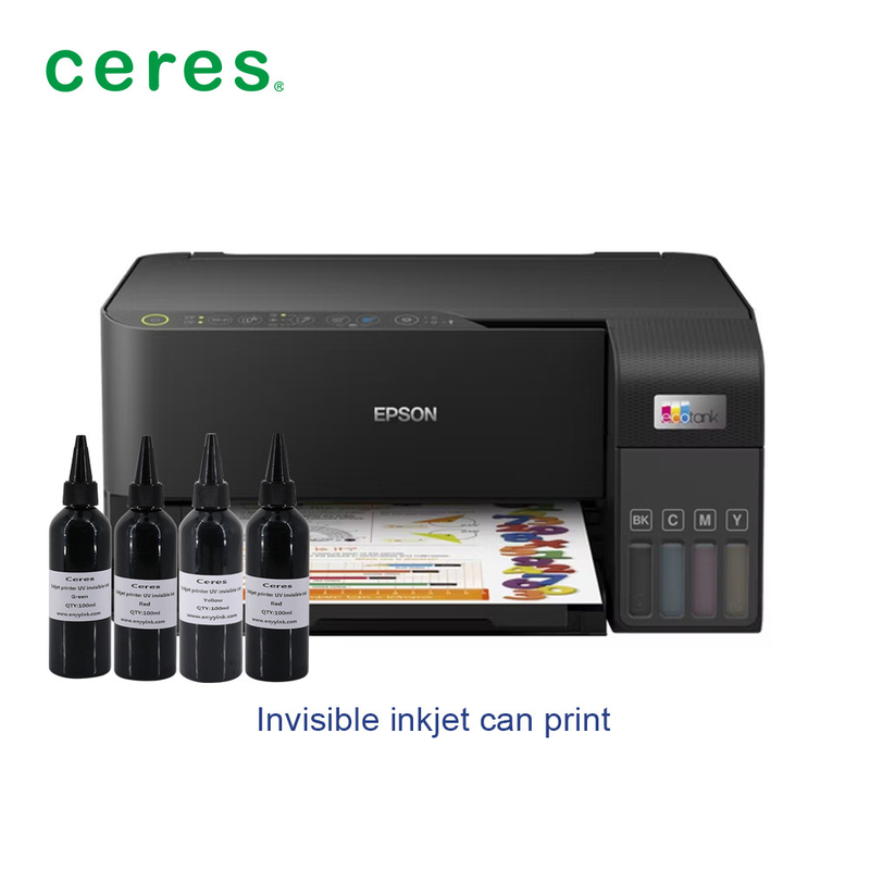 Drukarka atramentowa CMYK do barw UV Invisible Ink