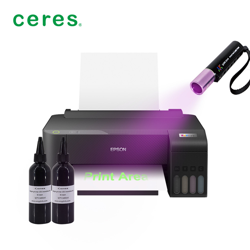 Drukarka atramentowa CMYK do barw UV Invisible Ink
