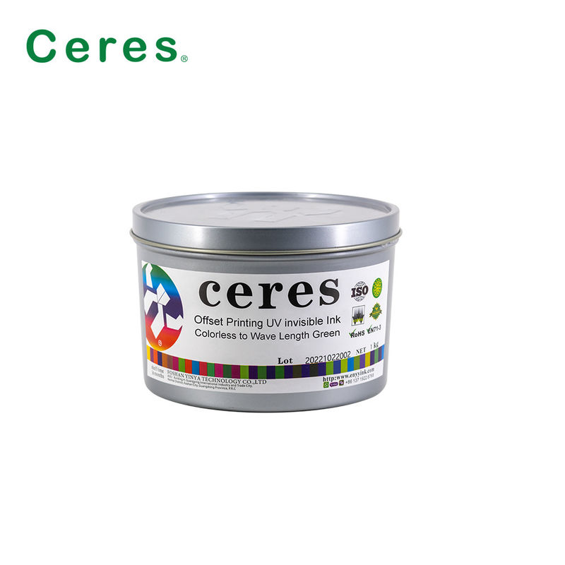 Bezbarwne trawy zielone niewidzialny UV farby offsetowe drukowanie zwykłe suche atramenty na bazie rozpuszczalników