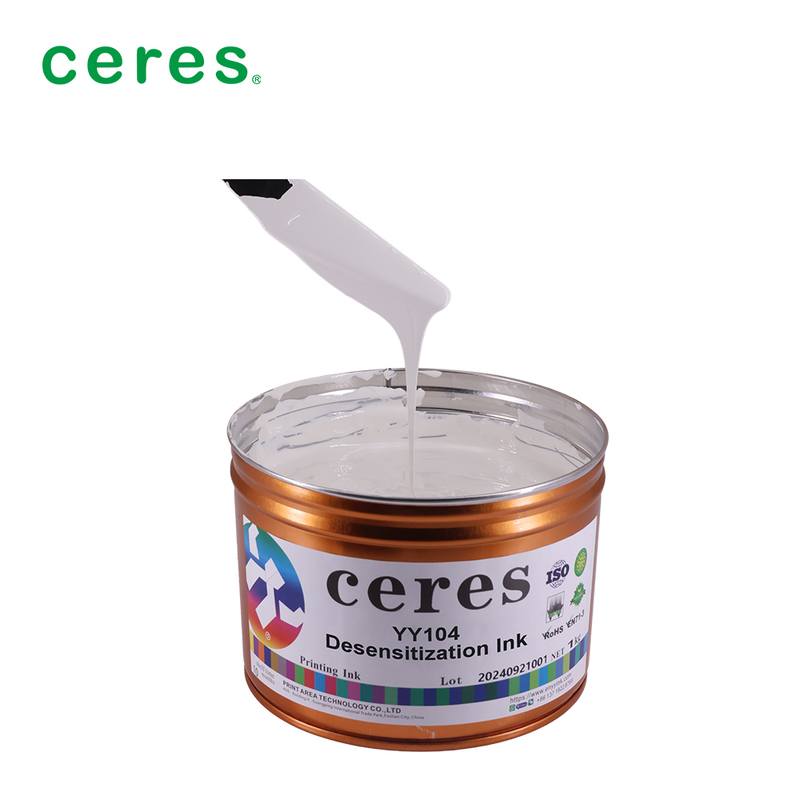 Ceres YY-104 Solvent Based Desensitizing Ink for Carbonless Copy Paper in 1kg/tin and 15 tins/carton Packaging