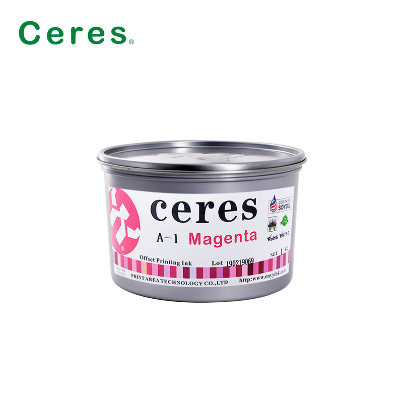 Ceres A-1 Nietoksyczne Wysokiego Połysku 2 lata Żywotność Soja Fasy Offset Tisk Tisk do koloru CMYK