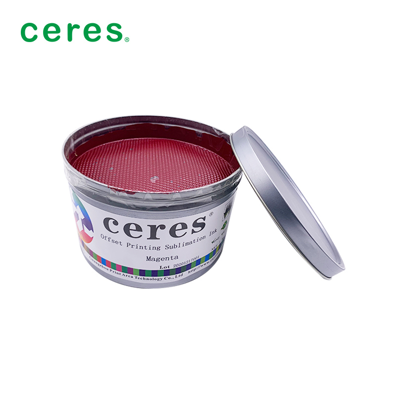 Atrament sublimacyjny magenta do druku offsetowego z małą różnicą kolorów, dobrą powtarzalnością i przydatnością do maszyn 4-kolorowych