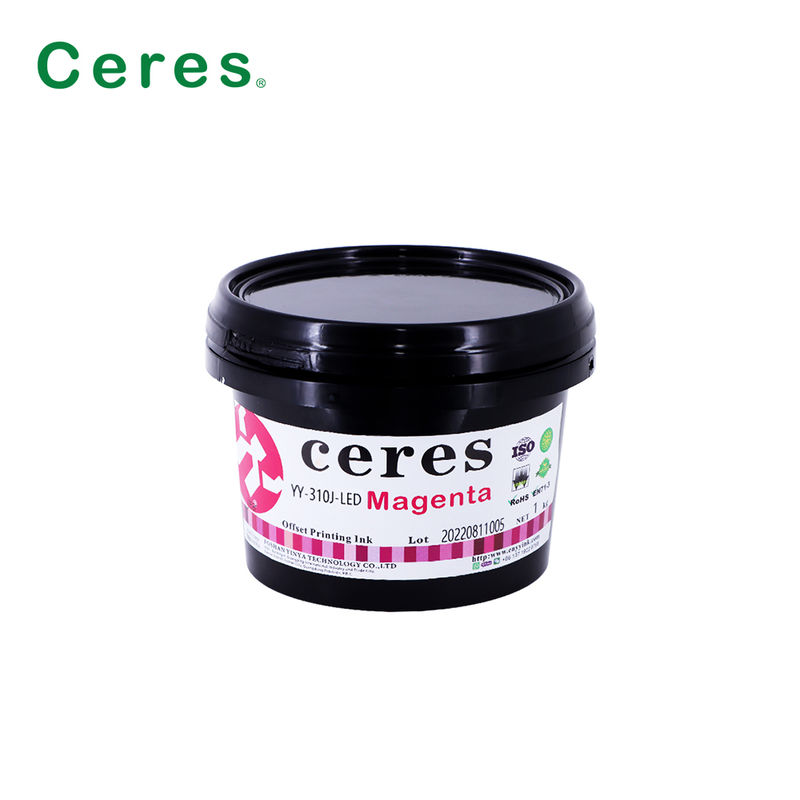 Ceres YY-310 UV LED Offset Ink z grubością 100 ~ 150um i kolorami CMYK Pantone do druku wysokiej jakości