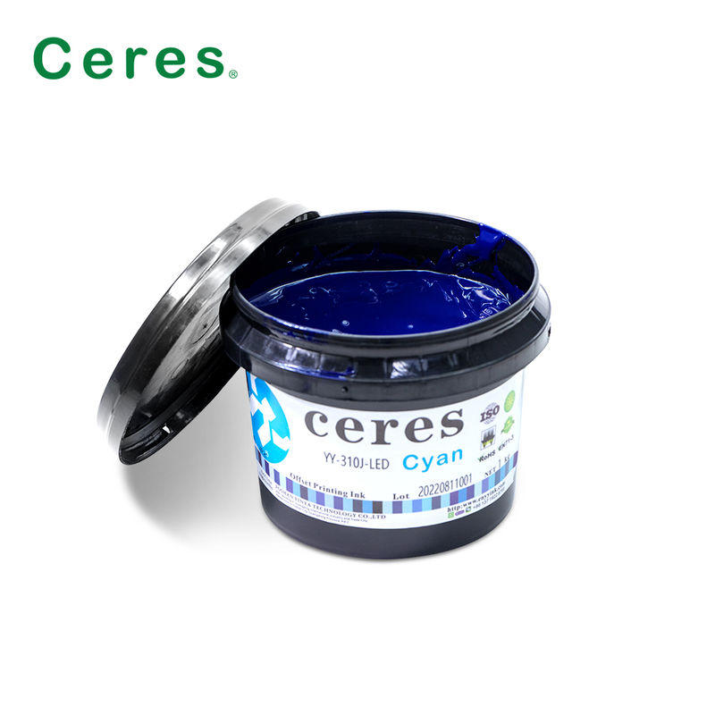 Ceres YY-310 UV LED Offset Ink z grubością 100 ~ 150um i kolorami CMYK Pantone do druku wysokiej jakości