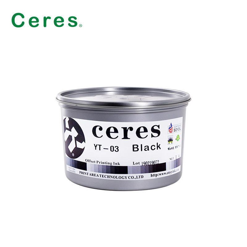 Ekologiczny tusz offsetowy na bazie rozpuszczalnika zgodny z normą EN71-3, seria YT-03, kolory CMYK do druku wysokiej jakości