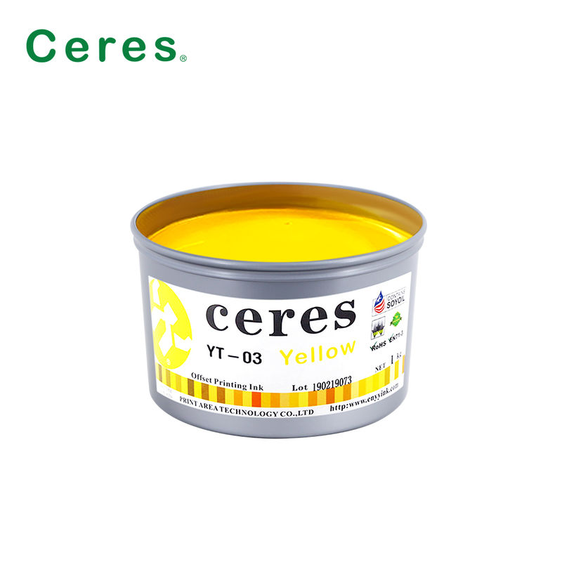 Ceres YT-03 Szybkoschnący Ekologiczny Tusz Offsetowy Soy do Druku CMYK o Wysokim Połysku