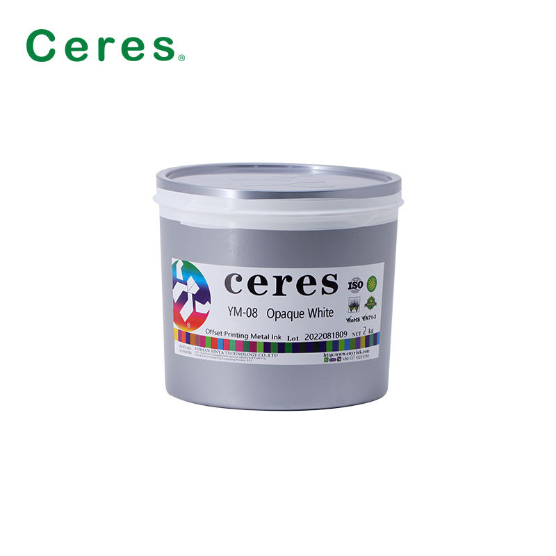 YM-08 Nieprzezroczysty biały tusz UV do druku offsetowego na metalu, odporny na gotowanie