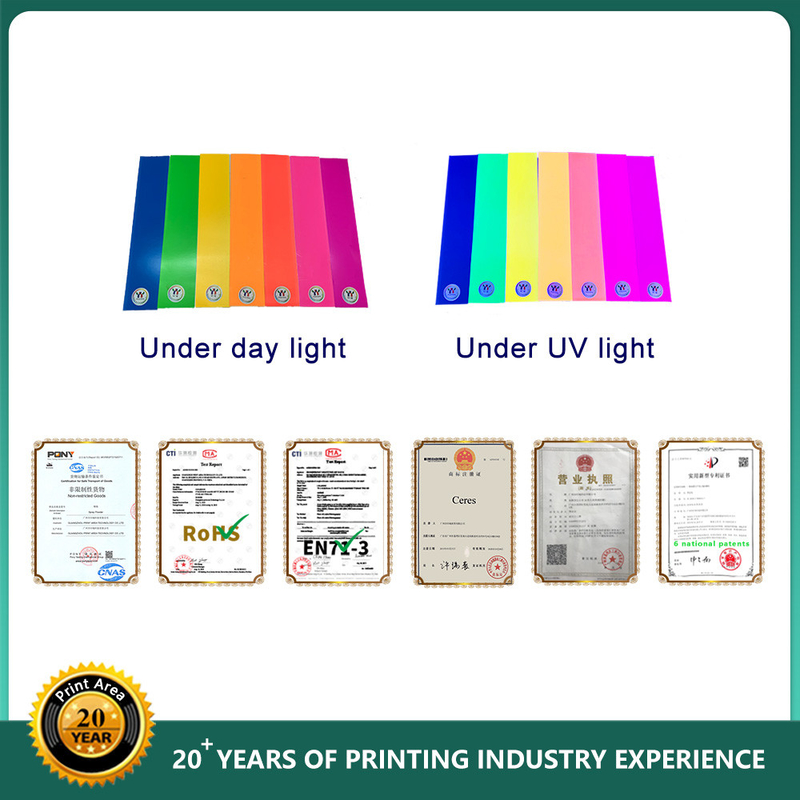 Ofset UV Fluorescent Ink 1 kg Pudełka Normalne Suche Eco Solvent Ink Karton