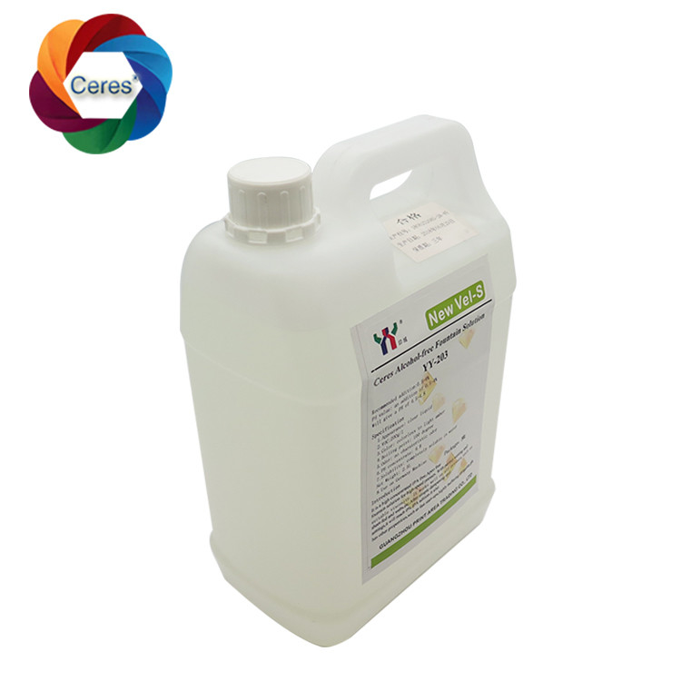 4.5ph 5.5ph Rozwiązania bezalkoholowe OFFSET Printing Chemicals UV Printer Lacki