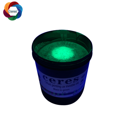 Ofset i drukowanie na ekranie Farby zabezpieczające UV Invisible Ink Czarny do zielonego